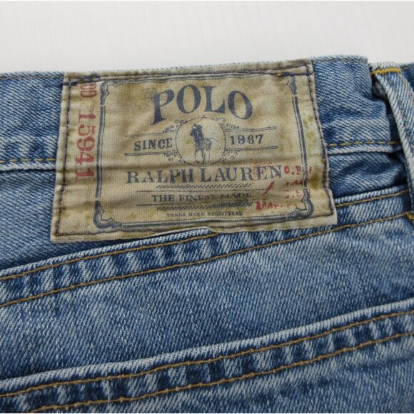 VINTAGE Ralph Lauren Polo Jeans 42X32 Loose Classic Y2K Denim Pants * - Picture 7 of 12